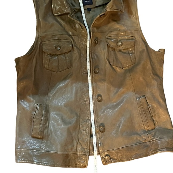 GAP Edition Distressed Leather Vest size XL. - Picture 3 of 5